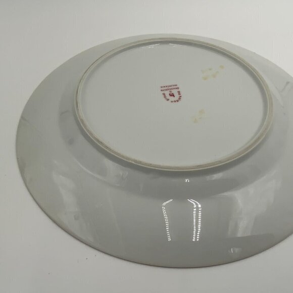 The Haldon Group Devonshire WHITE Rooster & Hen Dinner Plate Vintage Red & White - Picture 6 of 6